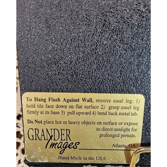 Annie Lee Standing Art Tile Trivet "Sixty Pounds" 7.5" Grander Images USA (read) - Picture 6 of 8